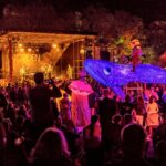 Publikum beim Norden Festival auf den Königswiesen in Schleswig am Abend.