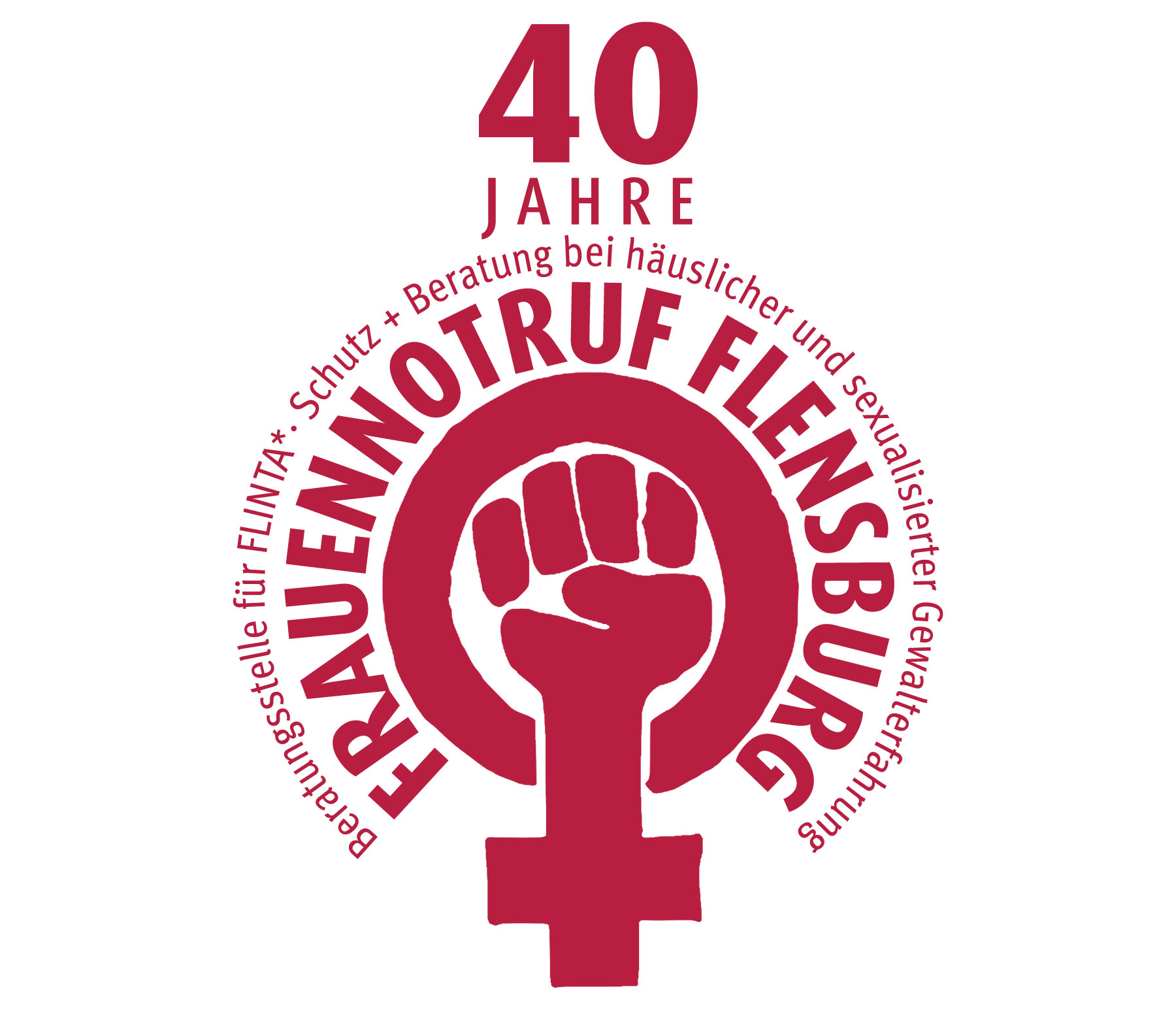 Logo der Veranstaltungsreihe zu 40 Jahre Frauennotruf