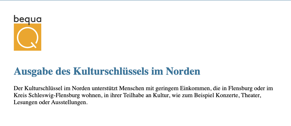 Ausgabe des Kulturschlüssels im Norden